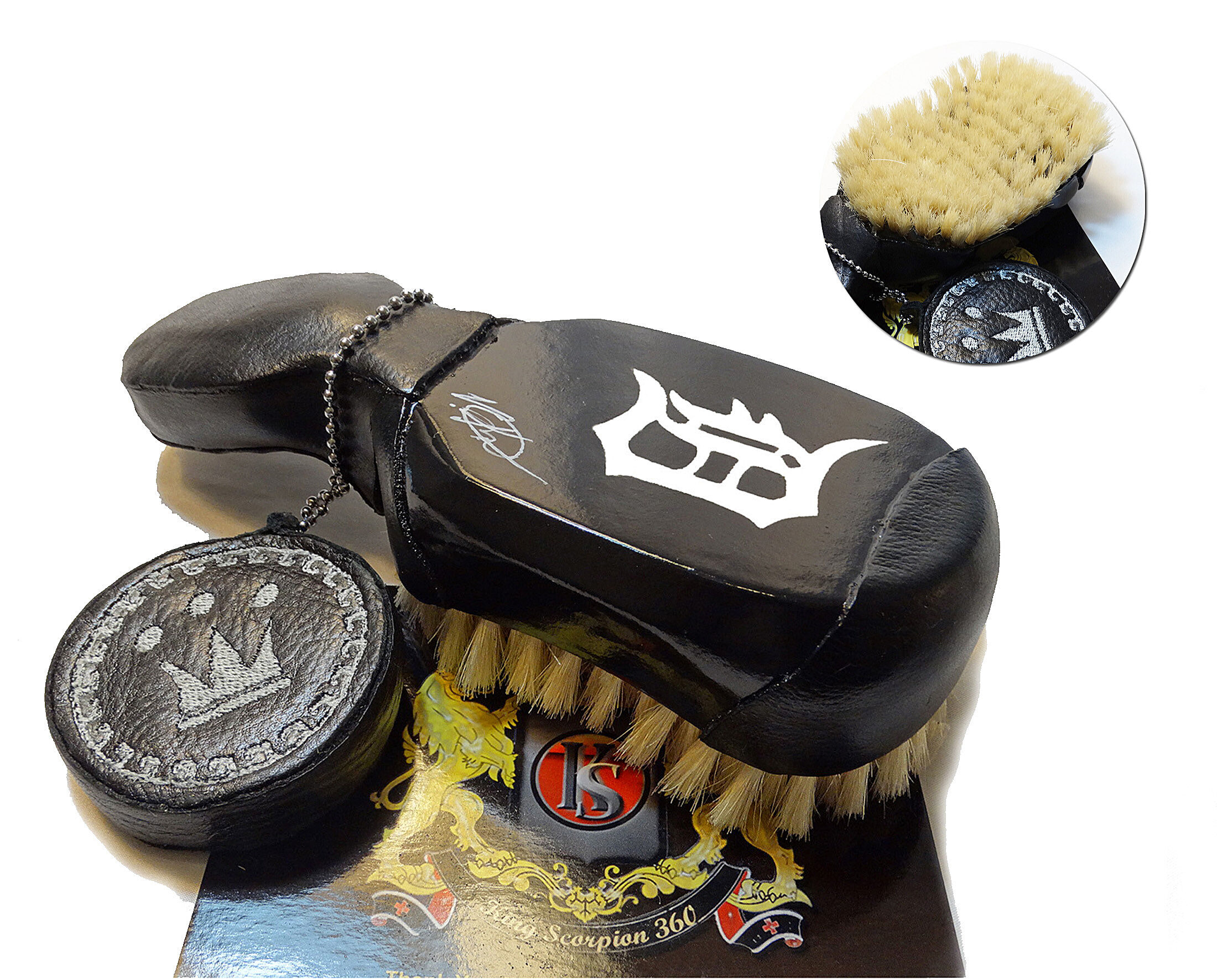 Medium Soft Leather Grip Club Wave Brush | KSCB-5235G