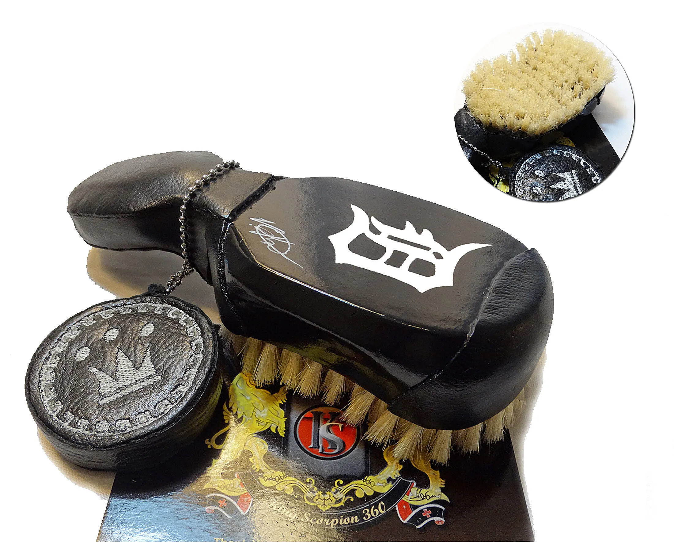 Medium Soft Leather Grip Club Wave Brush | KSCB-5235G