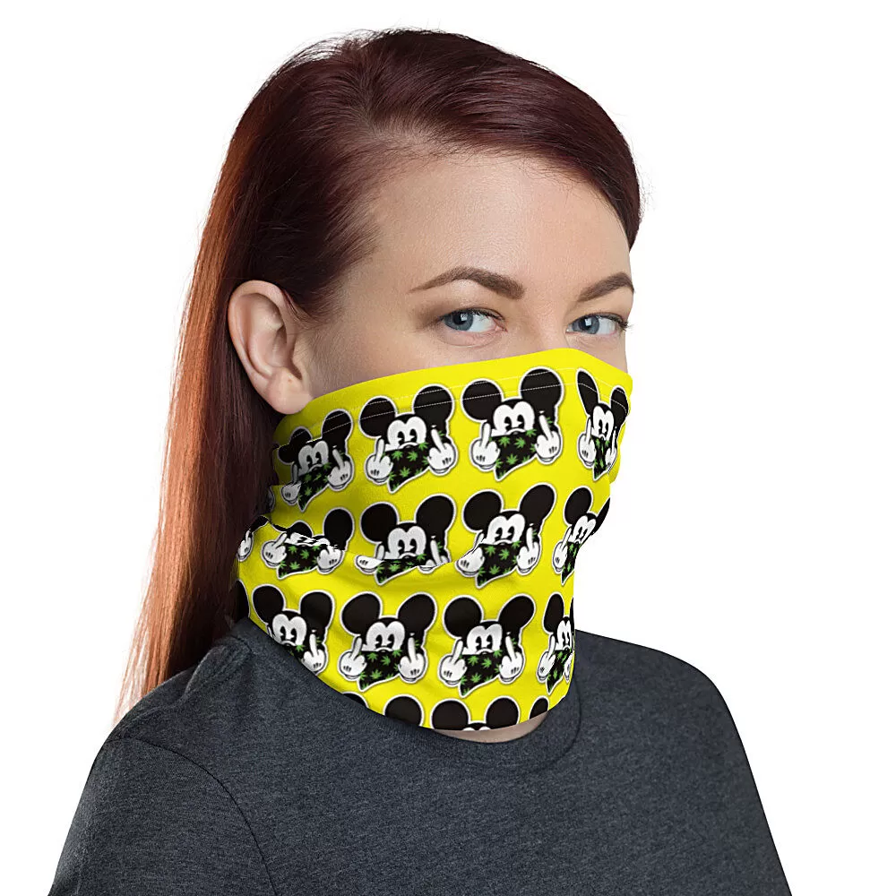 Yellow Unisex Neck Gaiter&ndash;NG2MK Fingers up