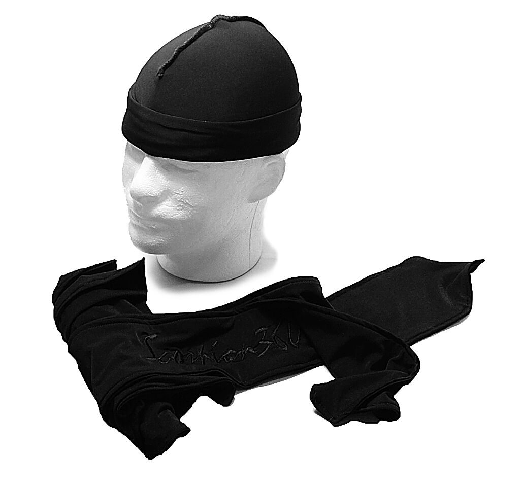 King Scorpion 360 Panther Black Large Fat-Lace Du-Rag & Wave Cap