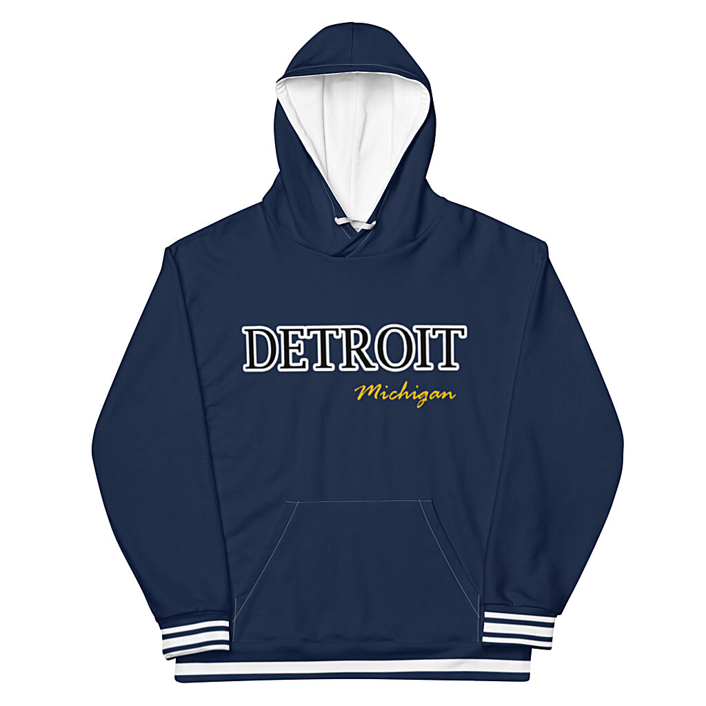 Detroit Unisex Hoodie | Navy Blue