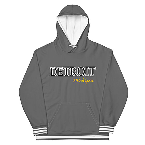 Grey Detroit Michigan Unisex Hoodie BDH-32115