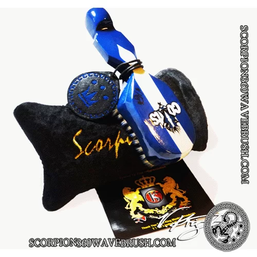 King Scorpion 360 Medium Hard Wave Brush - Colts