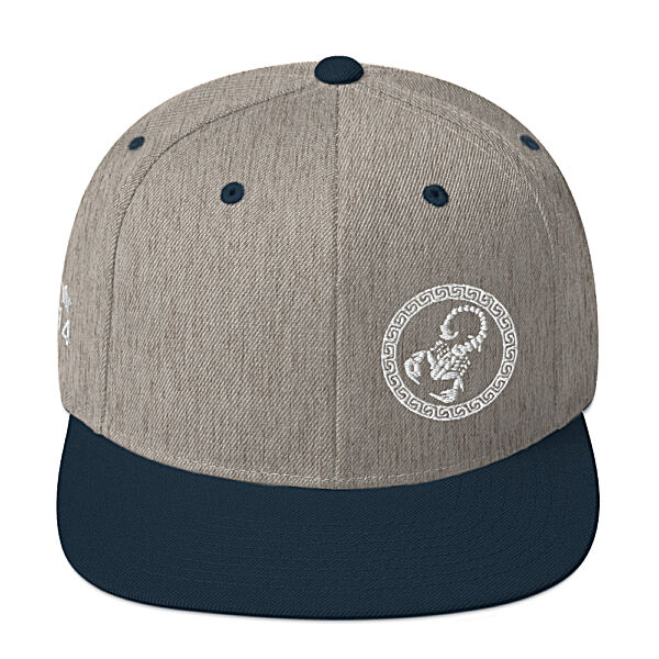 KS3 Embroidered Snapback Hat | Heather Grey/ Navy