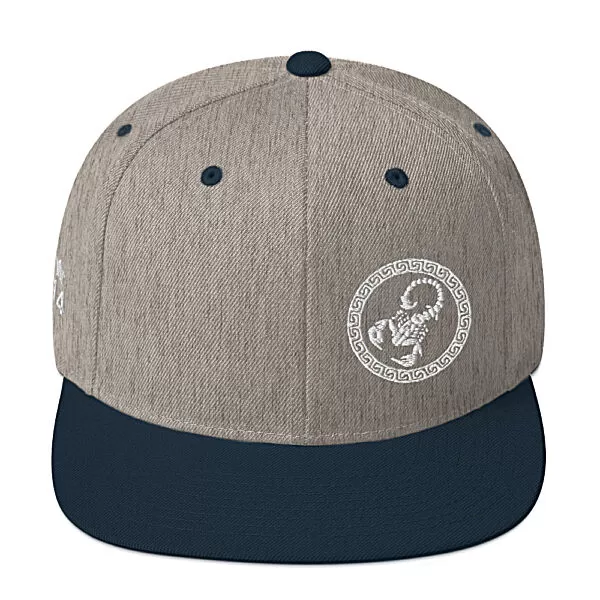 KS3 Embroidered Snapback Hat | Heather Grey/ Navy