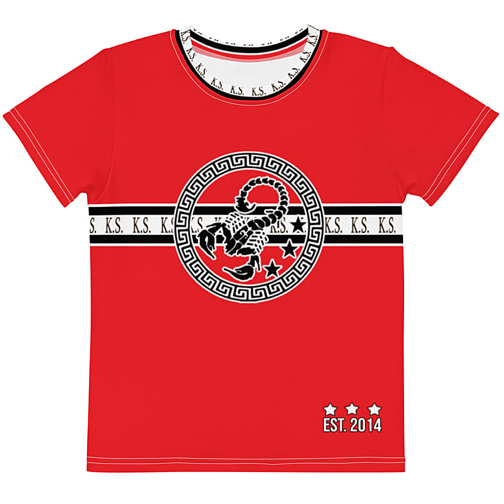 King Scorpion 360 Kids Crew Neck T-Shirt | Red
