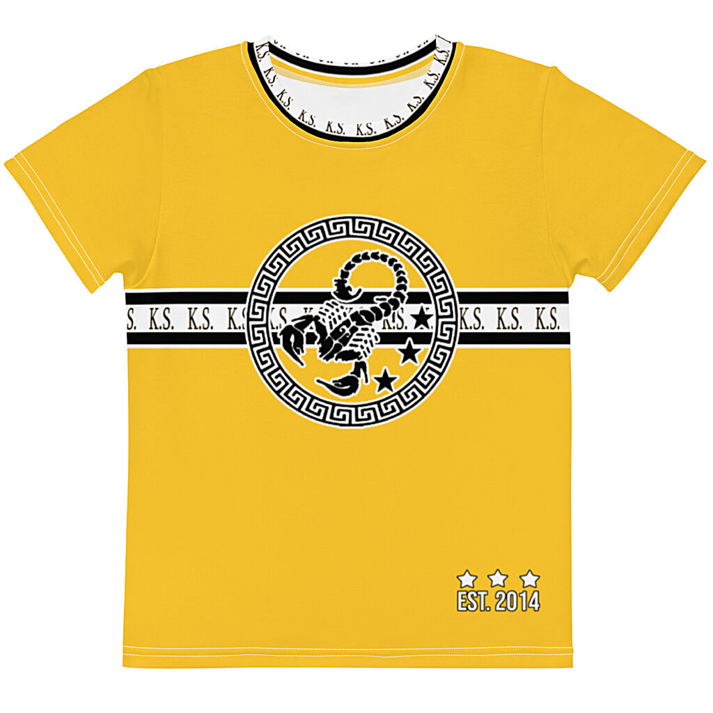 King Scorpion 360 Kids Crew Neck T-Shirt | Yellow