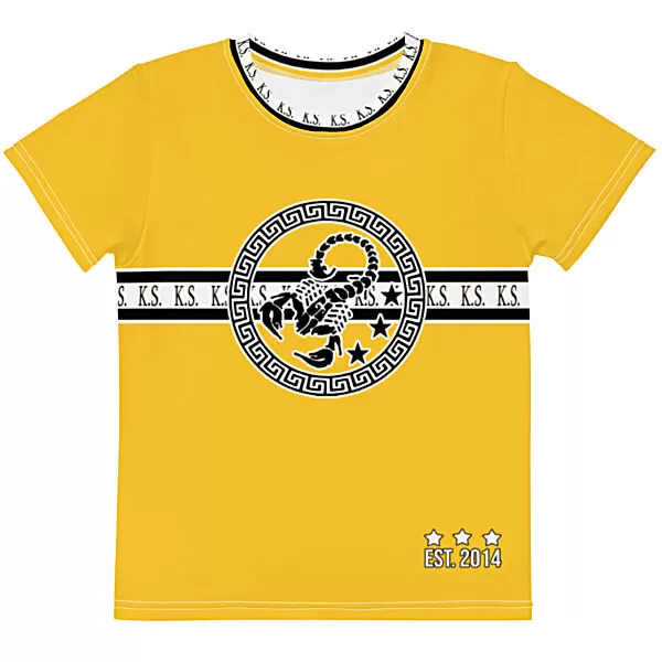 King Scorpion 360 Kids Crew Neck T-Shirt | Yellow