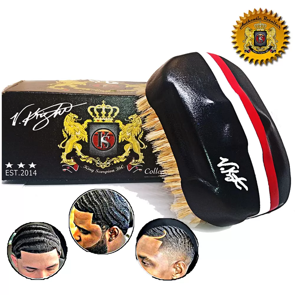 King Scorpion 540 | Medium Hard Leather Grip Military Wave Brush