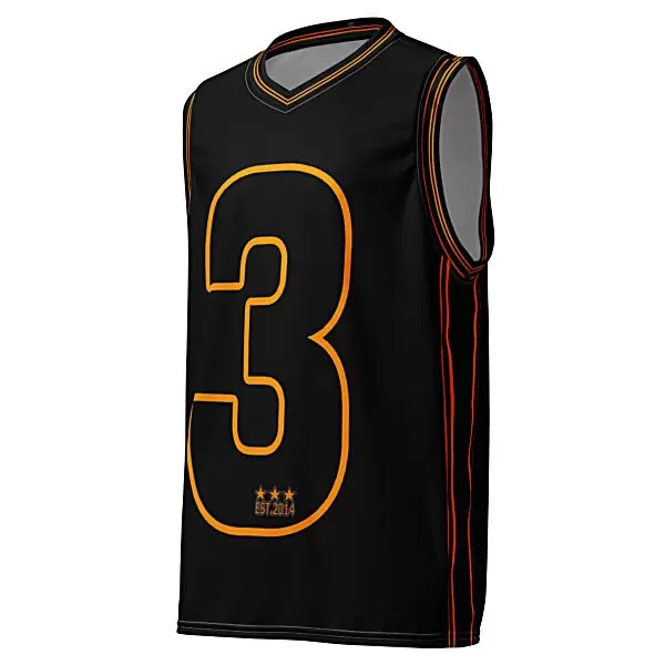King Scorpion 360 Recycled Unisex Basketball Jersey | Black & Orange
