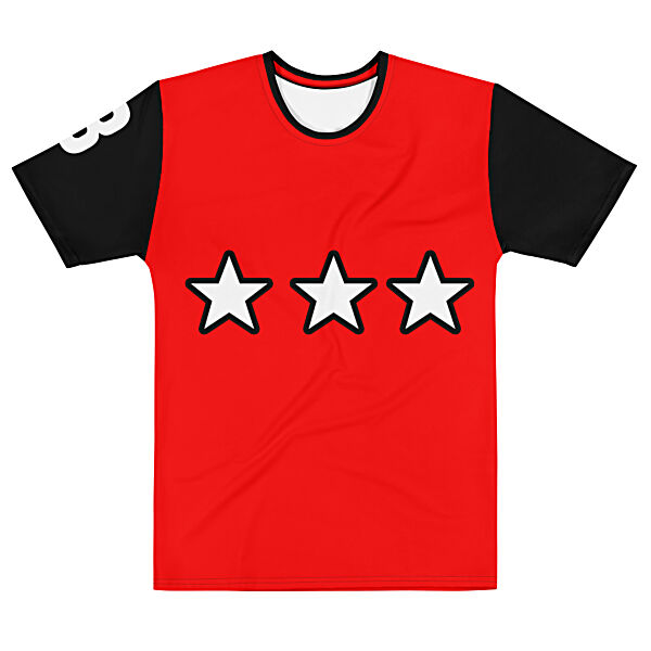 King Scorpion 360 Fire Engine Red & Black Men's Crew Neck T-Shirt