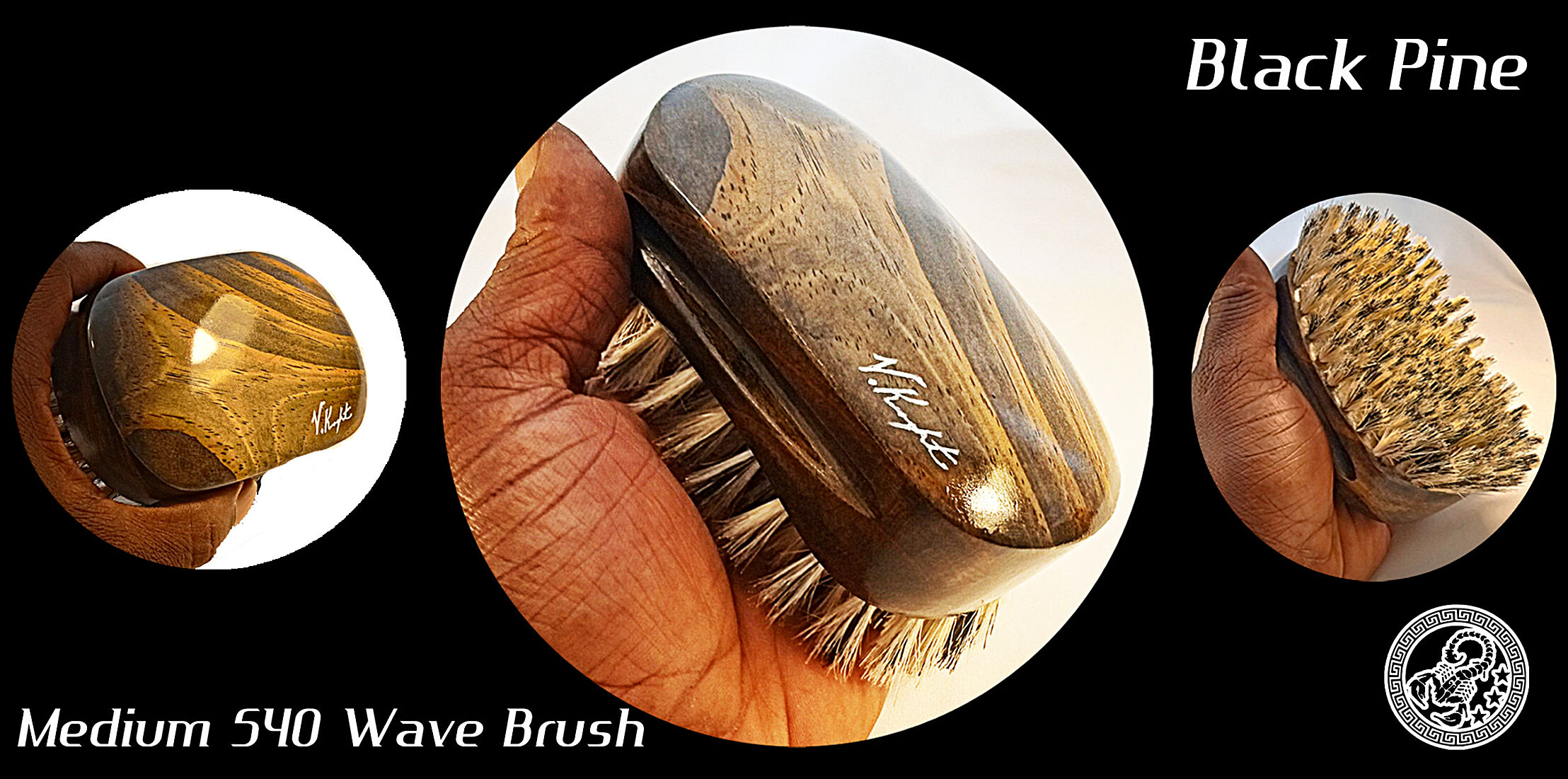 King Scorpion 360 540 wave Brush | Black Pine