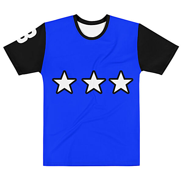 King Scorpion 360 Derby Blue/Black/White Men's Crew Neck T-Shirt XS-2XL