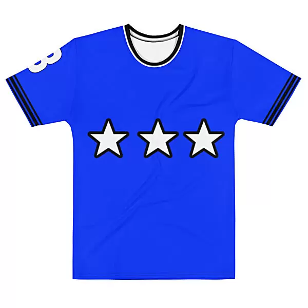King Scorpion 360 Derby Blue/White/Black Men's Crew Neck T-Shirt XS-2XL