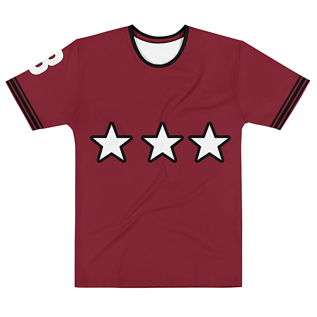 King Scorpion 360 Burgundy/White/Black Men's Crew Neck T-Shirt XS-2XL