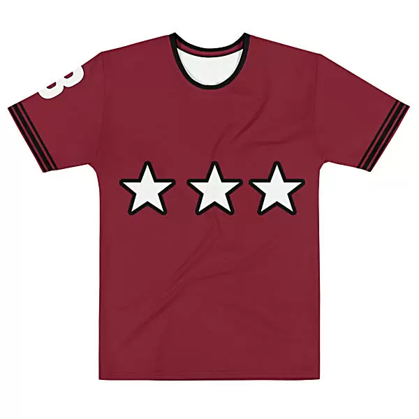 King Scorpion 360 Burgundy/White/Black Men's Crew Neck T-Shirt XS-2XL