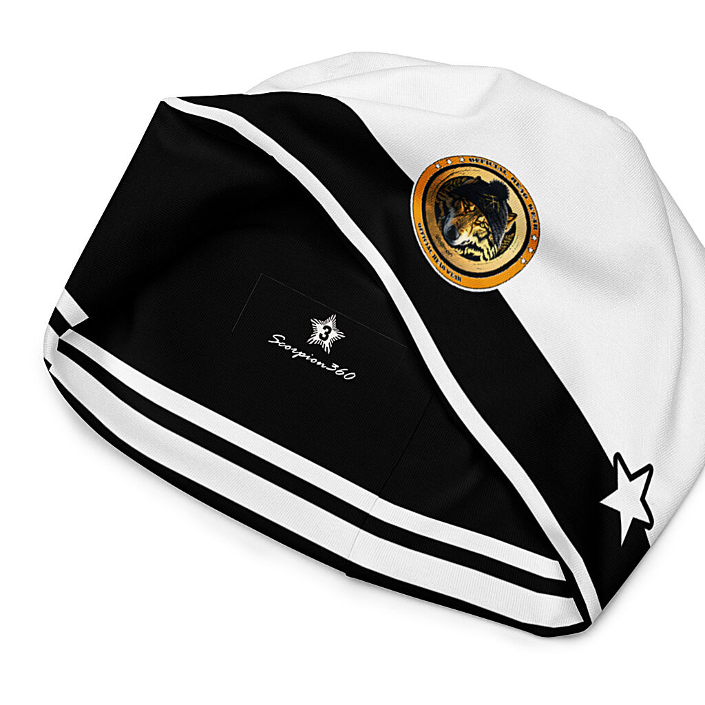 King Scorpion 360 Wolfman Beanie | White/Black S-L