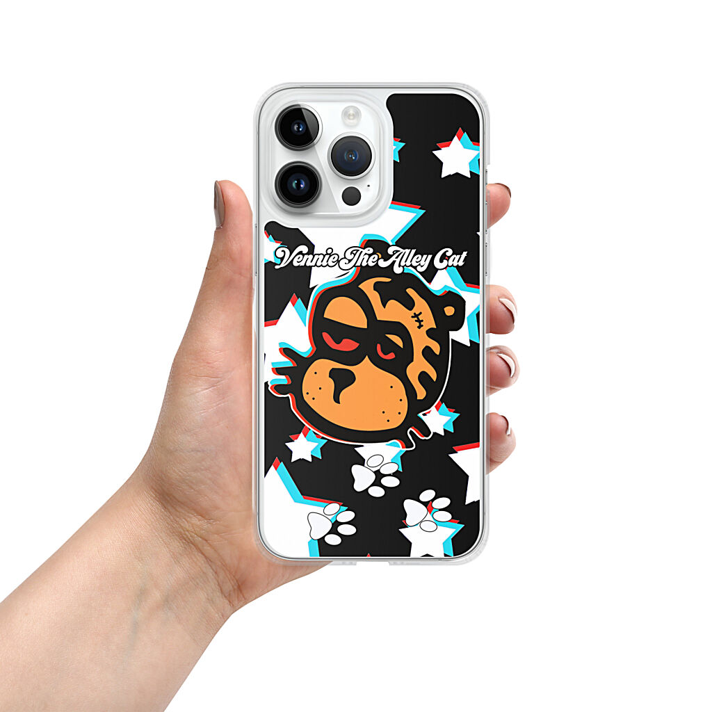 Vennie The Cat Clear Case for iPhone&reg; | 3D Black