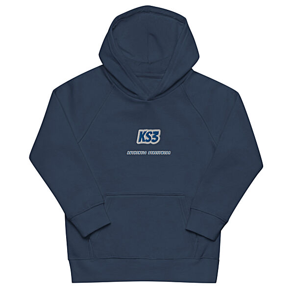 KS3 Kids Eco Embroidered Hoodie | 4y-12y French Blue