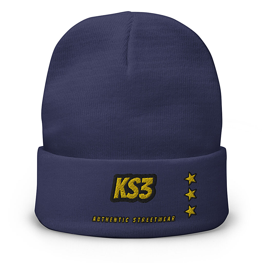 KS3 Embroidered Beanie | Michigan Blue