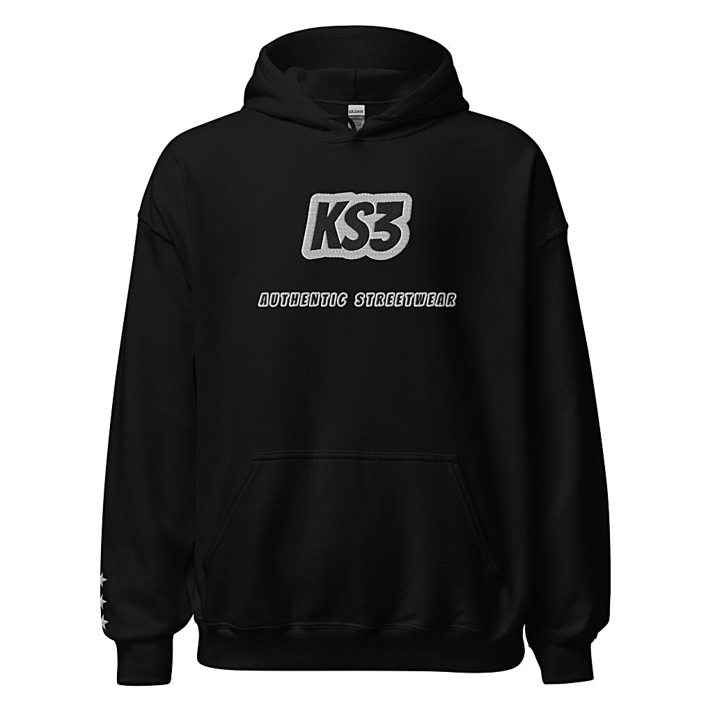 KS3 | Heavy Blend Embroidered Hoodie | Black S-5XL