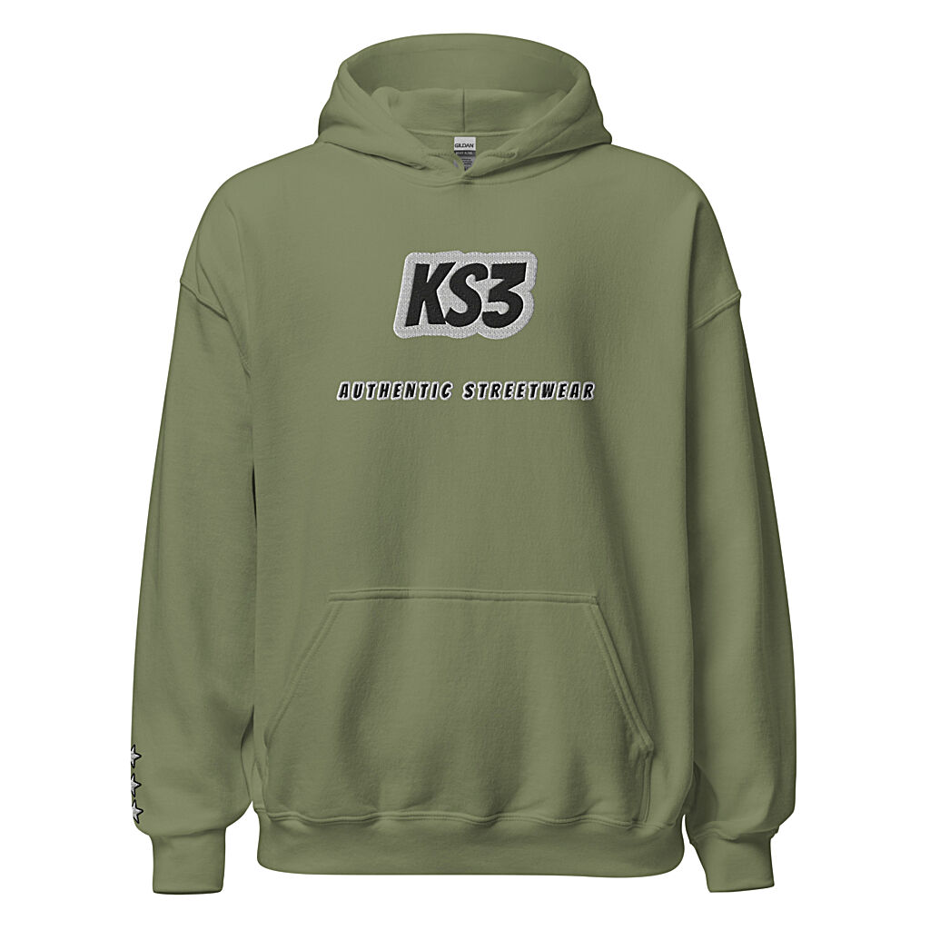 KS3 | Heavy Blend Embroidered Hoodie | S-5XL Military Green