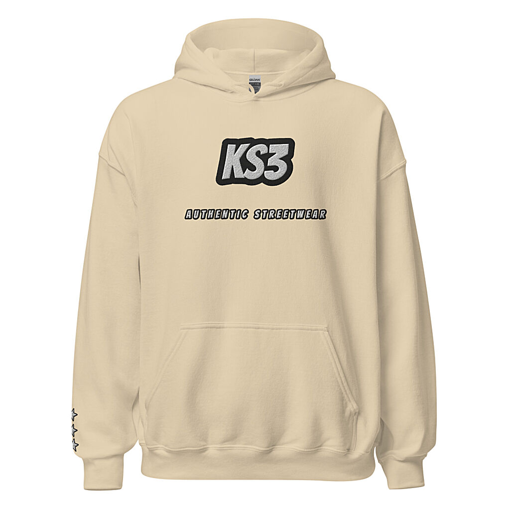 KS3 | Heavy Blend Embroidered Hoodie | S-3XL Sand