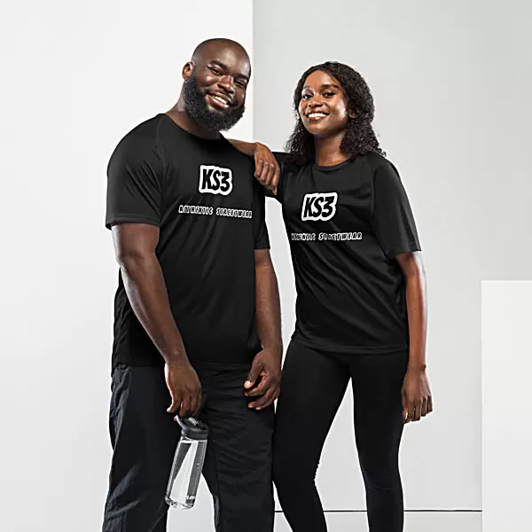 KS3 Unisex Sports Jersey | S-2 XL Black