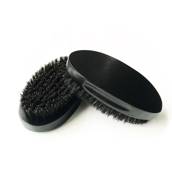 Black Medium Boar Bristle Wave Brush | Hairbrush | Beard Brush