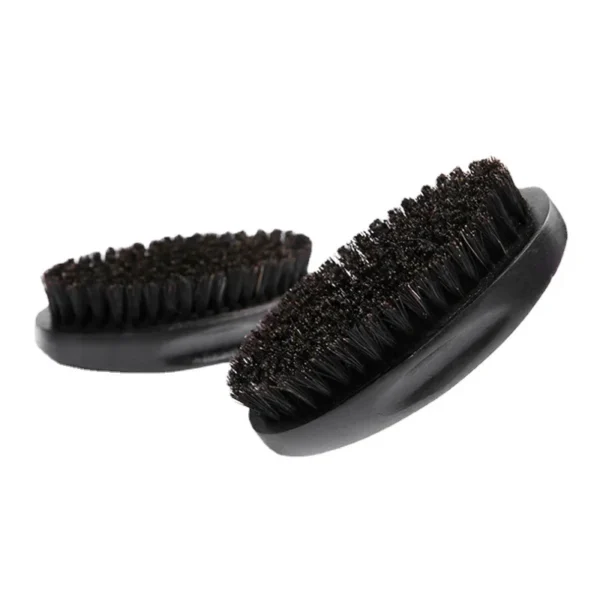 Black Medium Boar Bristle Wave Brush | Hairbrush | Beard Brush