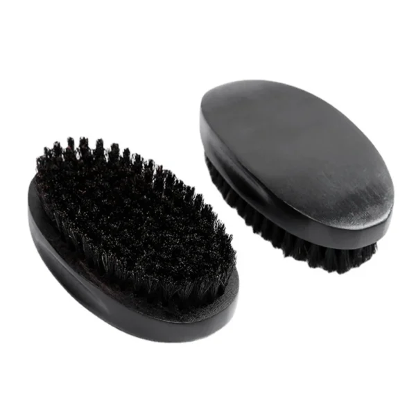 Black Medium Boar Bristle Wave Brush | Hairbrush | Beard Brush