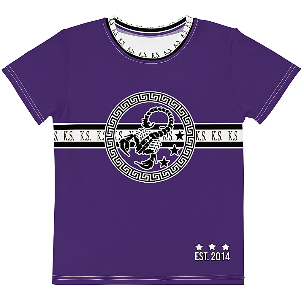 King Scorpion 360 Kids Crew Neck T-Shirt | Purple