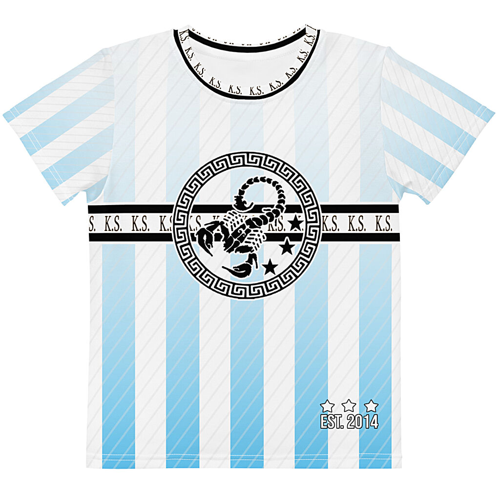 King Scorpion 360 Kids Crew Neck T-Shirt | Stripes 12
