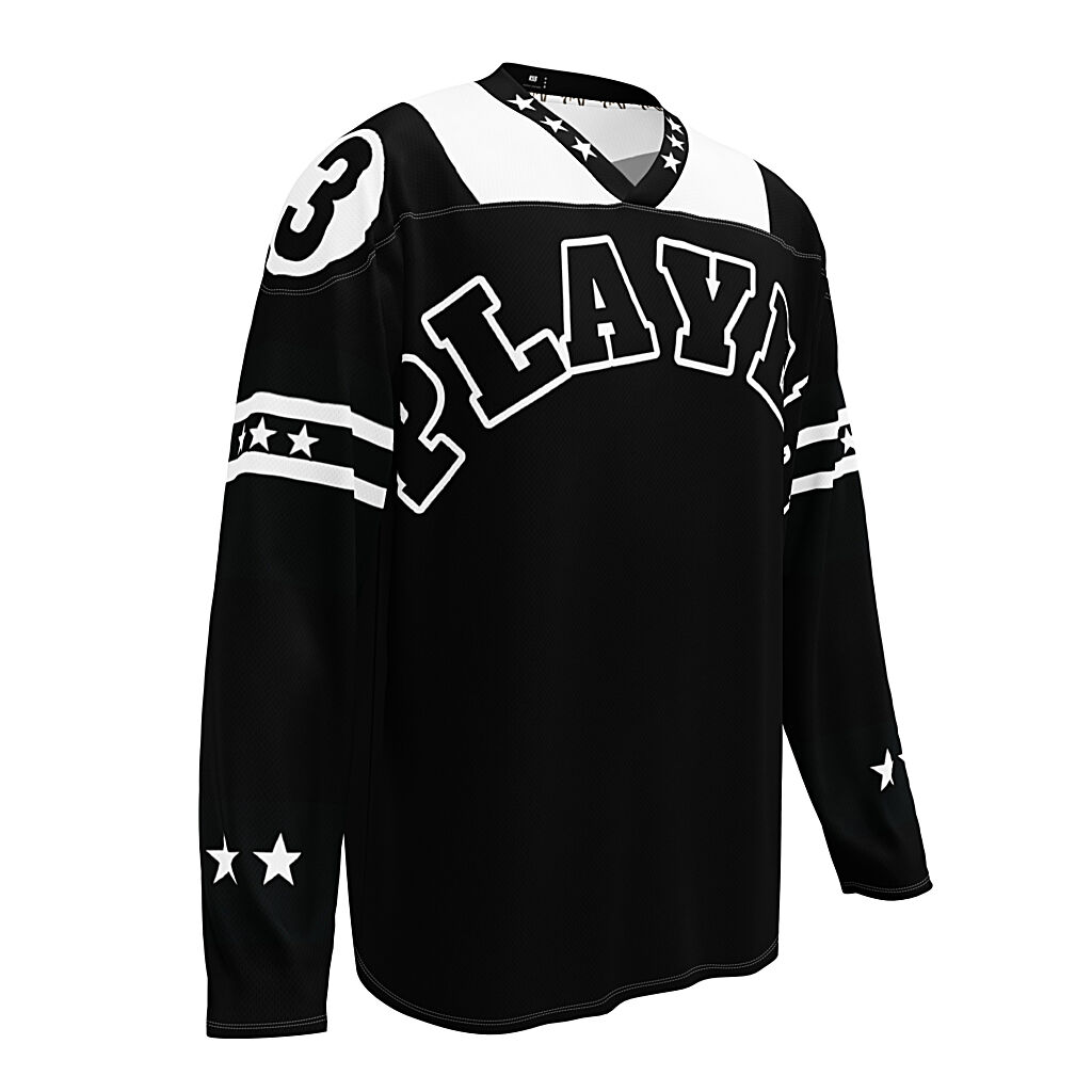 KS3 Unisex Hockey Fan Jersey | Black/White 2XS-6XL | KS3-220