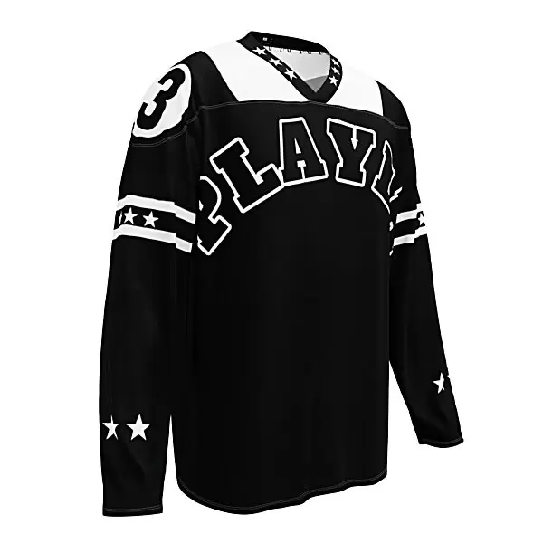 KS3 Unisex Hockey Fan Jersey | Black/White 2XS-6XL | KS3-220