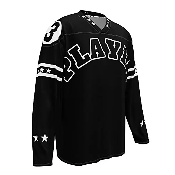 KS3 Unisex Hockey Fan Jersey | Black/White 2XS-6XL | KS3-221