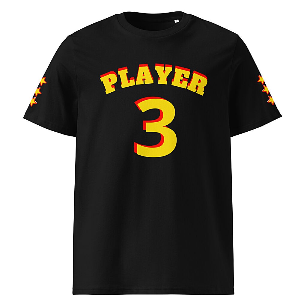 King Scorpion 360 Player 3 Organic Cotton T-shirt | S-5XL | Black/Yellow