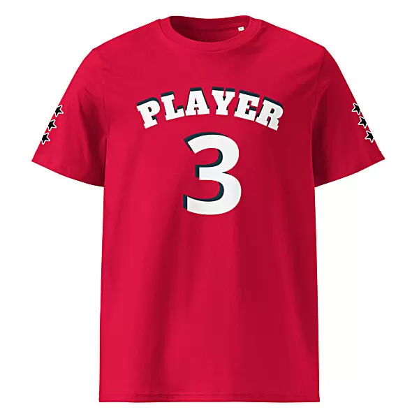 King Scorpion 360 Player 3 Men's Organic Cotton T-shirt | S-2XL | Red