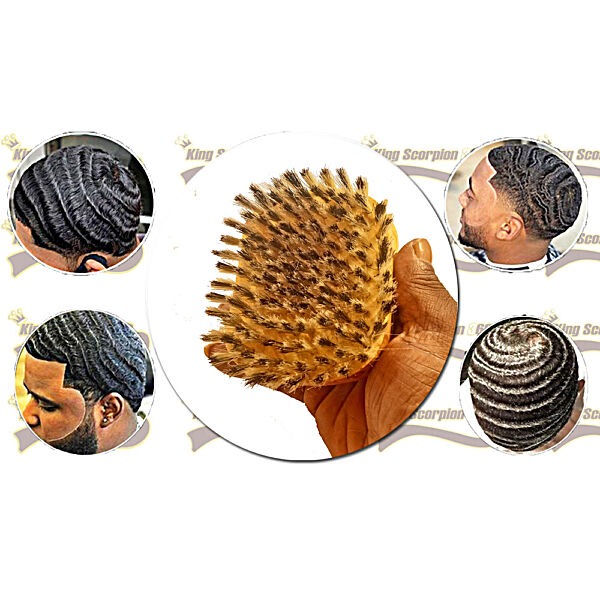 Golden Oak Medium 540 Wave Brush | King Scorpion 360