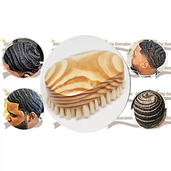 King Scorpion 540 | Medium Soft Wave Brush | Acacia Wood