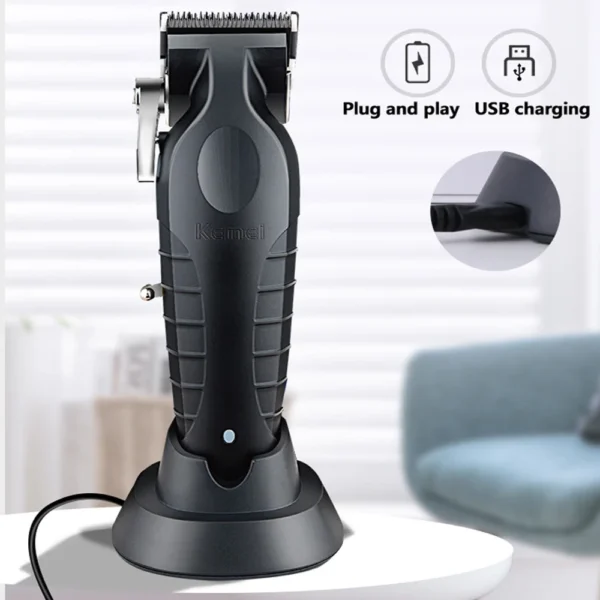 KEMEI-2296 Professional Adjustable Hair Clipper with Charging Base