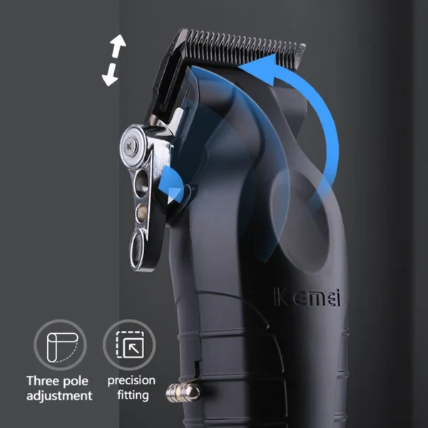 KEMEI-2296 Professional Adjustable Hair Clipper with Charging Base