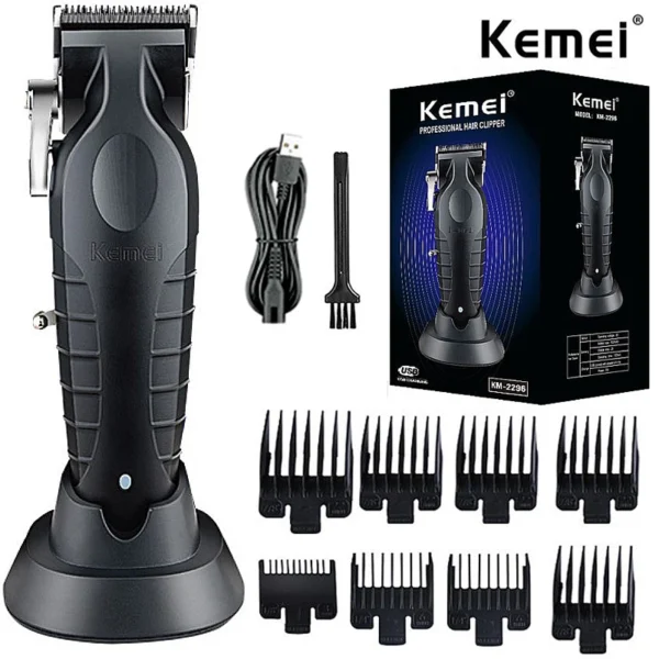 KEMEI-2296 Professional Adjustable Hair Clipper with Charging Base