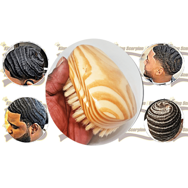 King Scorpion 540 | Medium Soft Wave Brush | Acacia Wood