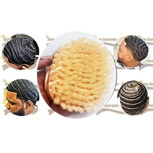 King Scorpion 540 | Medium Soft Wave Brush | Acacia Wood
