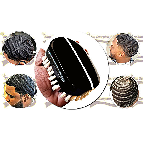 King Scorpion 540 | Medium Wave Brush | Black/White