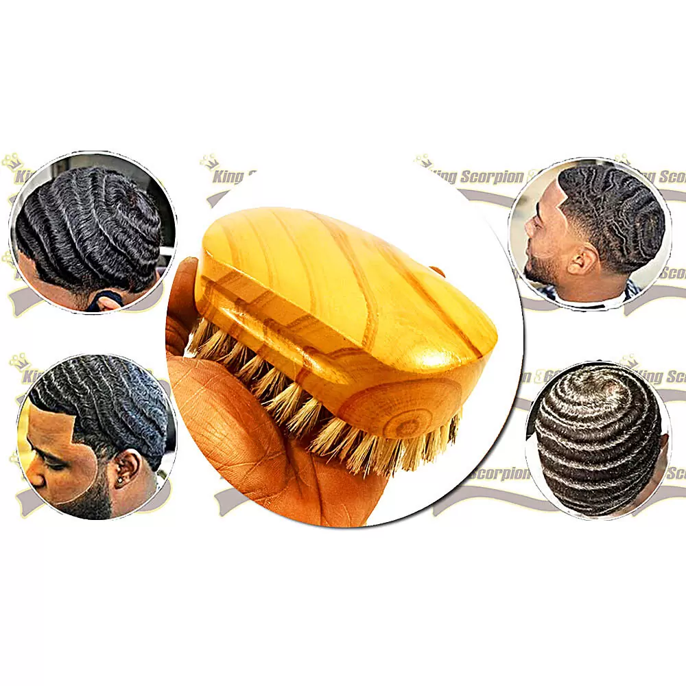 Golden Oak Medium 540 Wave Brush | King Scorpion 360