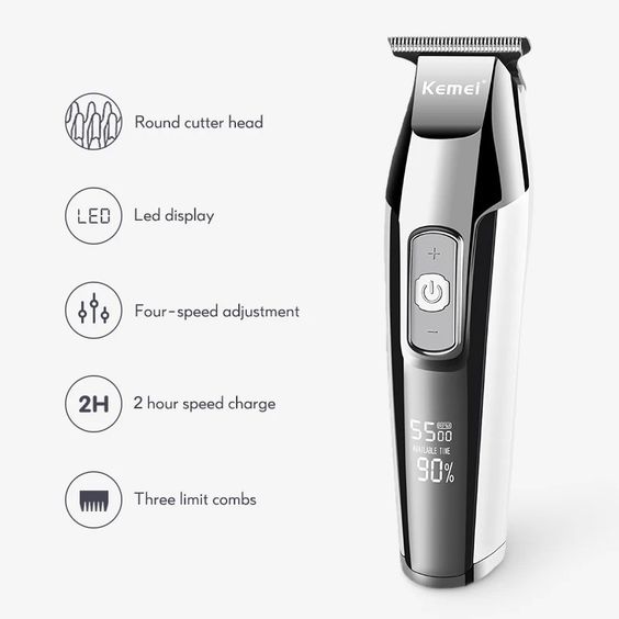 KEMEI 5027 Zero Gapped Cordless T-Outliner | Hair Clipper/Trimmer