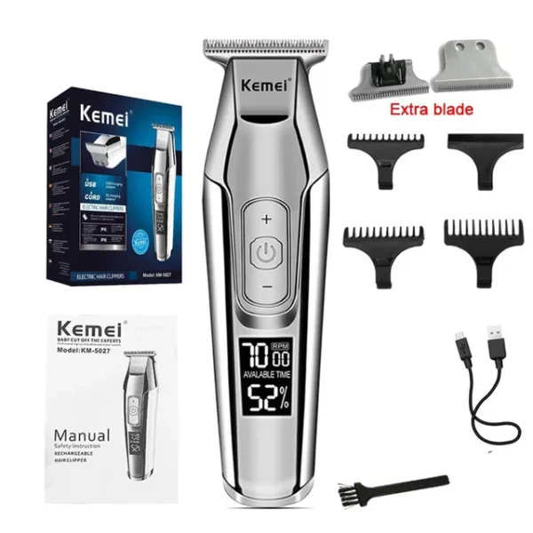 KEMEI 5027 Zero Gapped Cordless T-Outliner | Hair Clipper/Trimmer