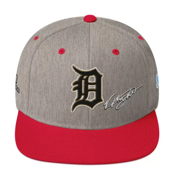 KS3 | Detroit Snapback Cap | Heather Grey/ Red